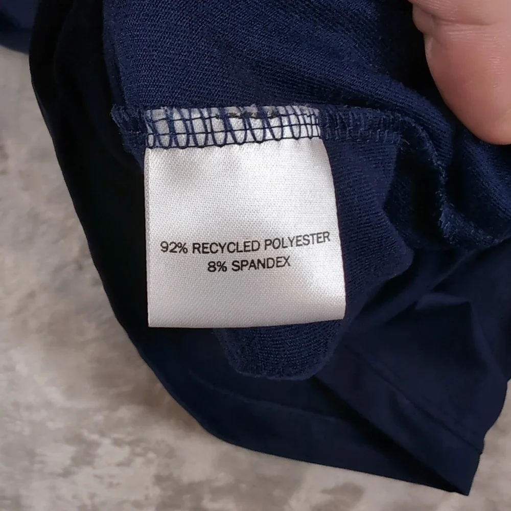 Peter Millar Verge Windowpane‎ 1/4-Zip Pullover Mens XL Navy Blue Golf Athletic